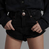 Black Punk Mini Denim Skirt