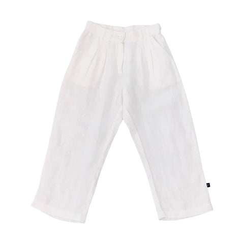 Cropped Slouchie Pants - White