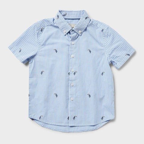 Anton Blue and White Striped Cotton Shirt