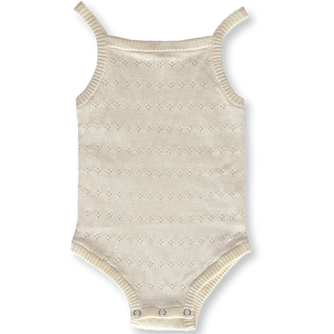 Ribbed Bodysuit - Grey Marle