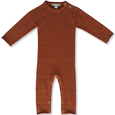 Pointelle Bodysuit - Rust