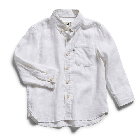 Newport Shortsleeve Linen Shirt - Chambray