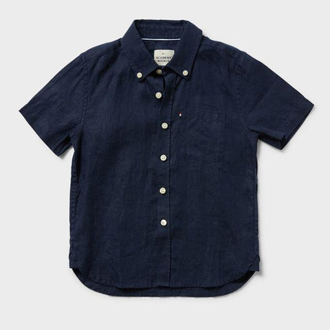 Rookie Hampton Linen Shirt - Navy