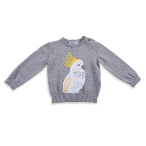 Cockatoo Party Print Terry Sweater