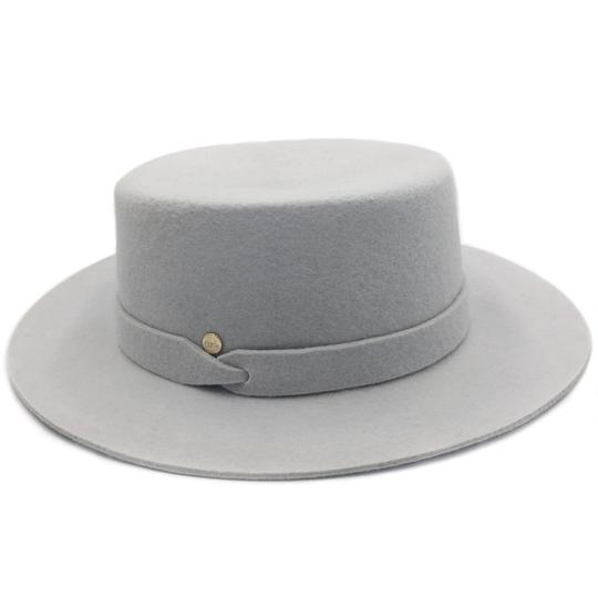 fini. Dove Grey Boater Hat