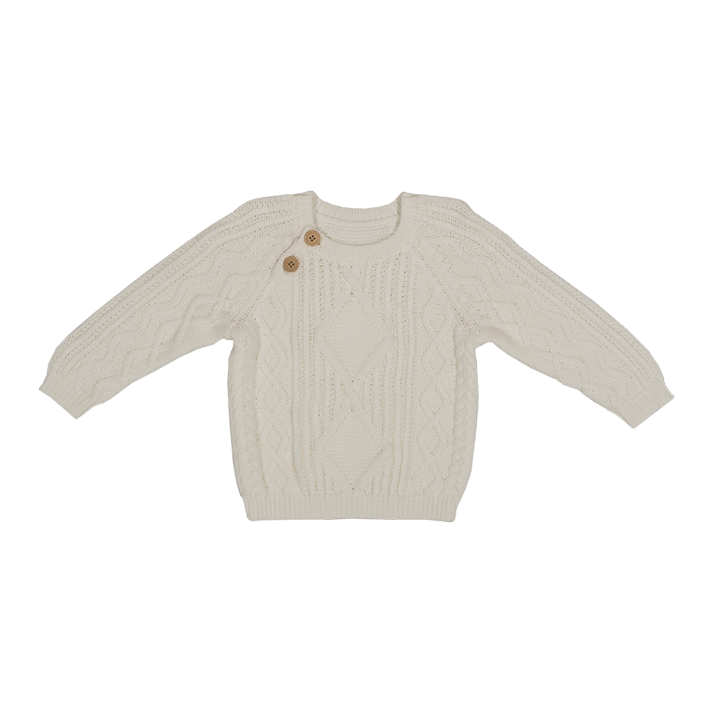 Cable Knit Pull Over - Milk