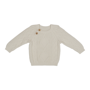 Cable Knit Pull Over - Milk