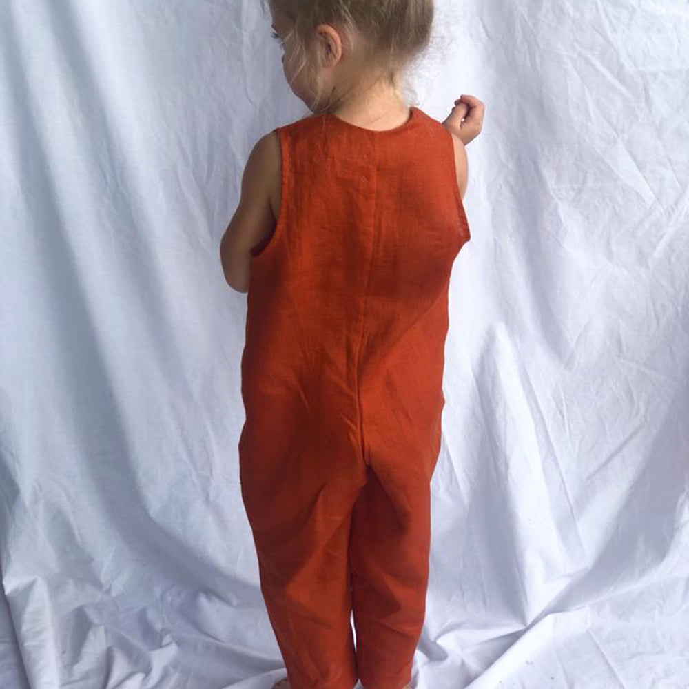 Terre Terracotta Linen Jumpsuit